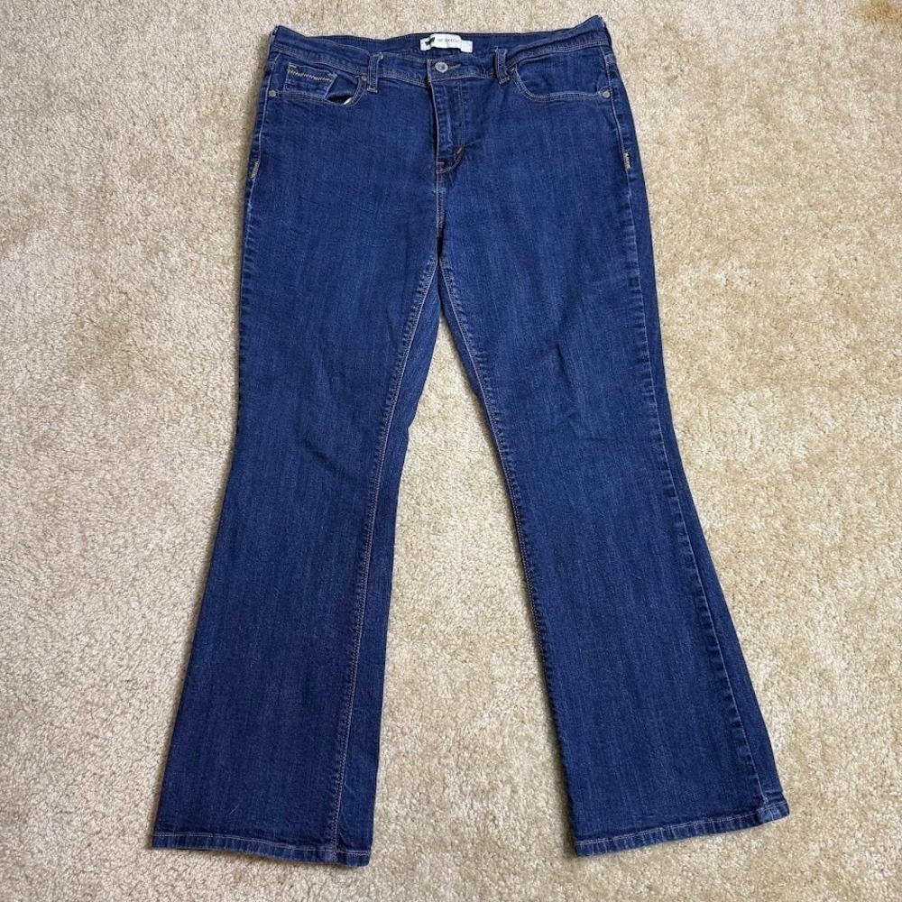 Levis 515 Jeans Womens‎ 12 Short Blue Boot Cut Flap Pockets Denim Stretch VTG